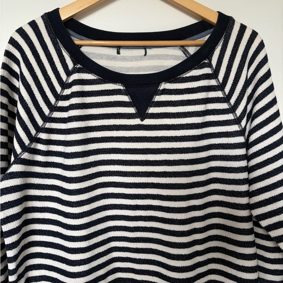 Ralph Lauren Striped Navy and White Crew Neck Sweater - Picture 5 of 6